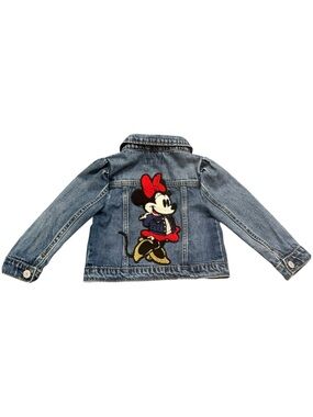 Gap Disney Toddler Girl Minnie Mouse Icon Denim Jacket, Size 3 years Coat Cute